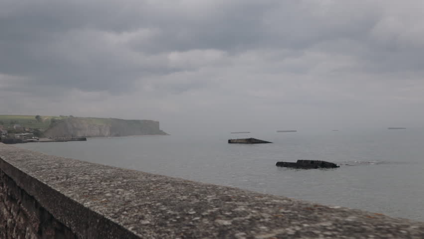 Normandy Coastline At Omaha Beach Stock Footage Video 100 Royalty Free 1028887199 Shutterstock