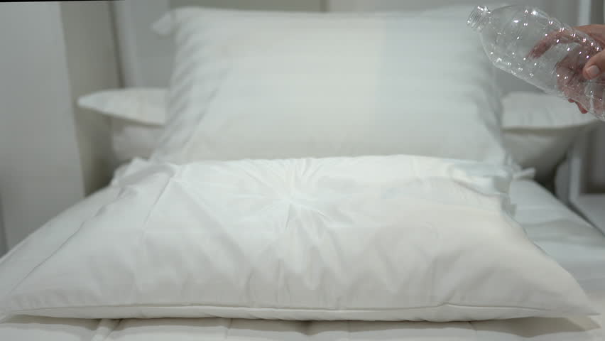 Test Waterproof Pillow Case Protectors Stock Footage Video 100