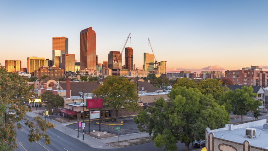 Night Time Cityscape and lights in Denver, Colorado image - Free stock ...