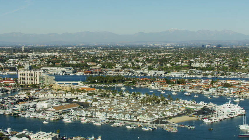 Aerial View Of Newport Beach Marina Balboa Peninsula Park Aerial View Of Newport Beach Marina