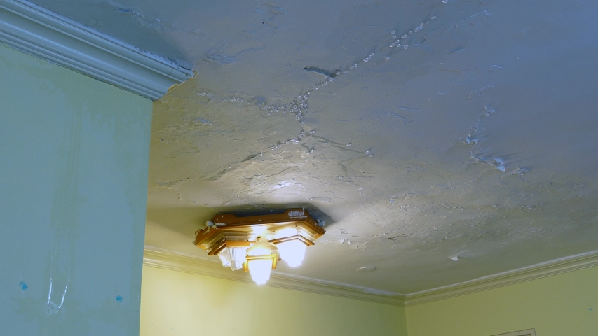 Leaking Ceiling With Water Damage Stock Footage Video 100 Royalty Free 1033823789 Shutterstock