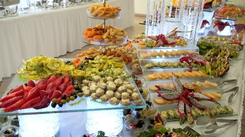 Different Fresh Fruits On Wedding Stock Footage Video 100