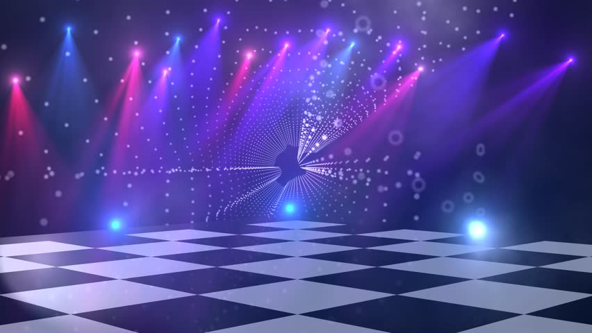 Virtual Dance Floor Disco Lights Stock Footage Video (100% Royalty-free