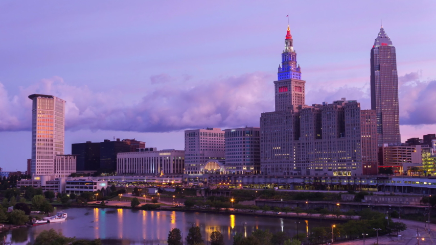 Buildings and towers in Cleveland, Ohio image - Free stock photo ...