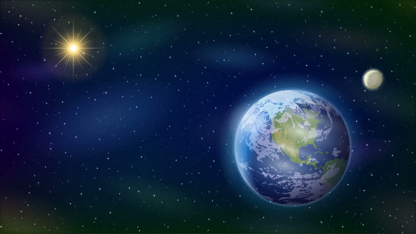 Worksheets Sun Moon And Stars sun moon and stars space background animated fullhd 1920x1080 progressive seamlessly looping video of with planet earth sun