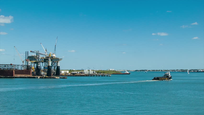 fishing boat jobs galveston port of galveston tx oil rig in the background and boat in fishing boat jobs galveston port of galveston tx oil rig in the background and boat in