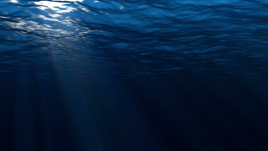 Dark Underwater Scene With Waves And Sun Lights Stock Footage Video ...