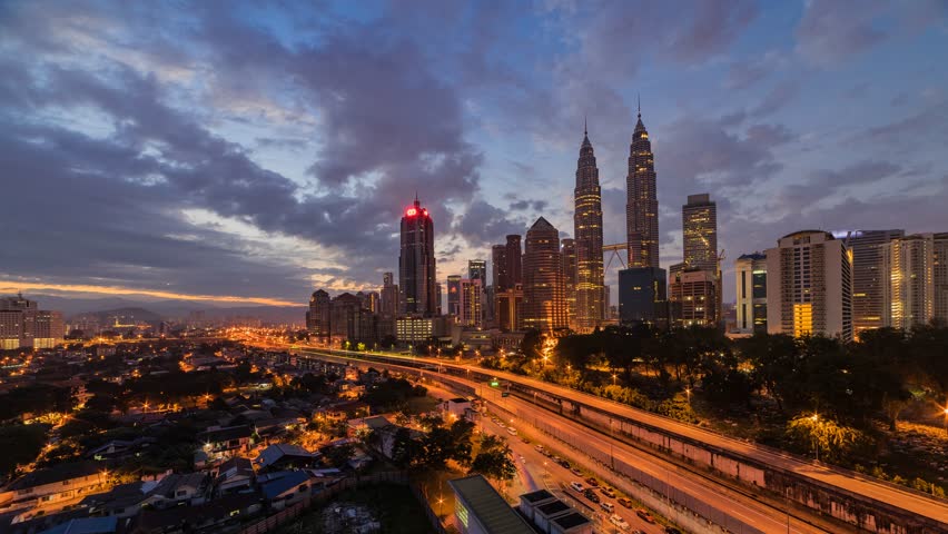 Time Lapse Of Sunrise In Kuala Lumpur, Malaysia. High Quality, Ultra HD ...