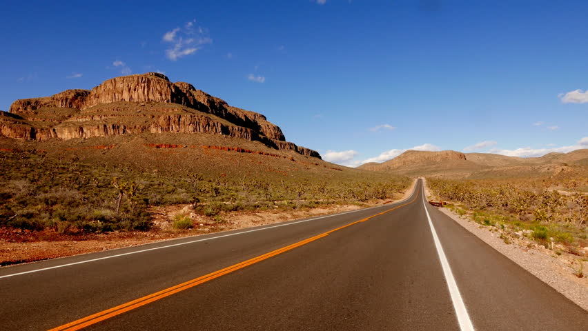 Driving USA: Spectacular Red Rocks And Mountains Car Point Of View On ...
