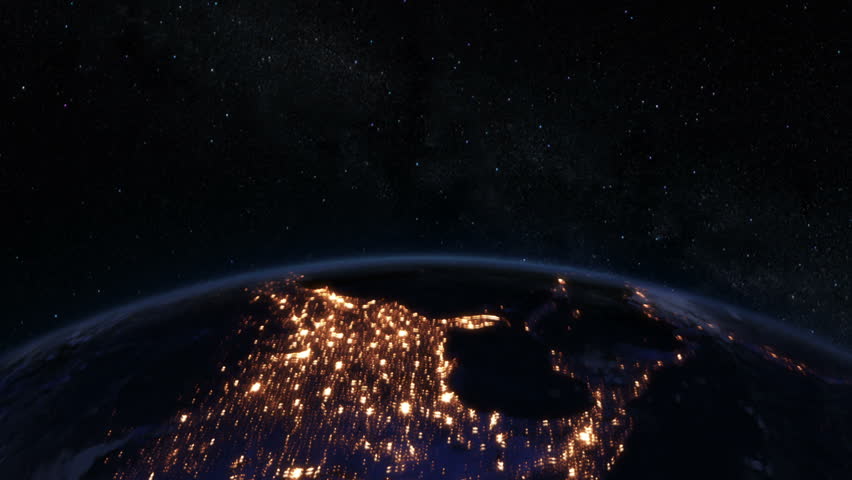 night satellite view of earth