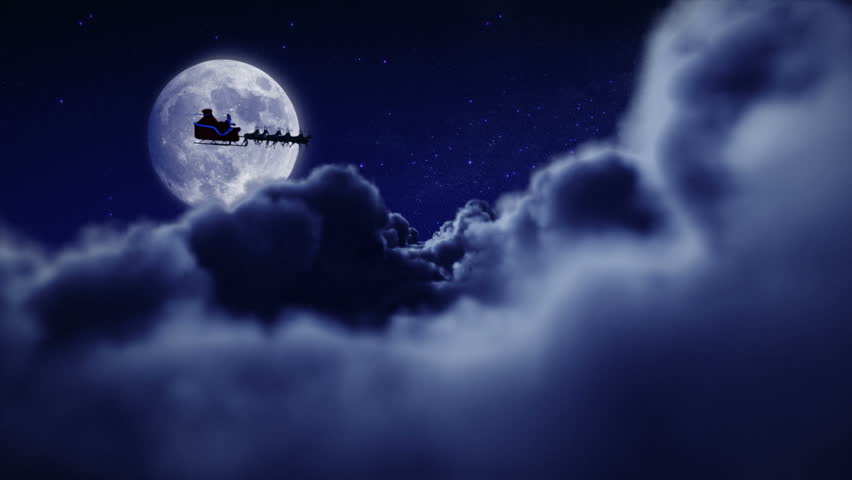 46 Best Christmas With Santa Claus And Reindeer Flying