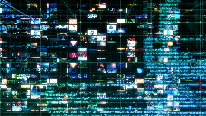 Technology Interface - Computer Data Screen Display Animation