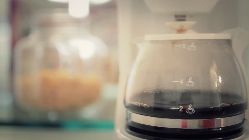 Morning Coffee Machine Making For Two Morning Coffee Machine Making For Two