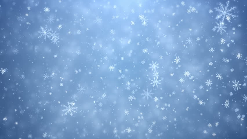 Winter Snowflakes Falling With The Sun. HD 1080. Looped Animation ...