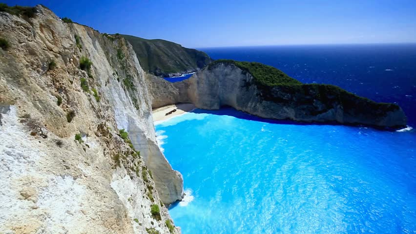 Beautiful Navagio Beach (Shipwreck Beach) On Zakynthos Island, Greece ...