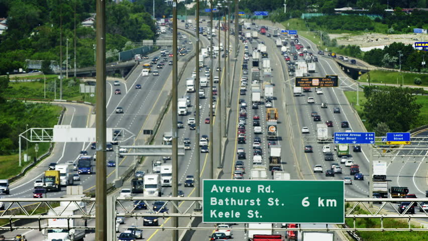 TORONTO,CANADA-APRIL3,2014: King's Highway 401. The Segment Of Highway ...