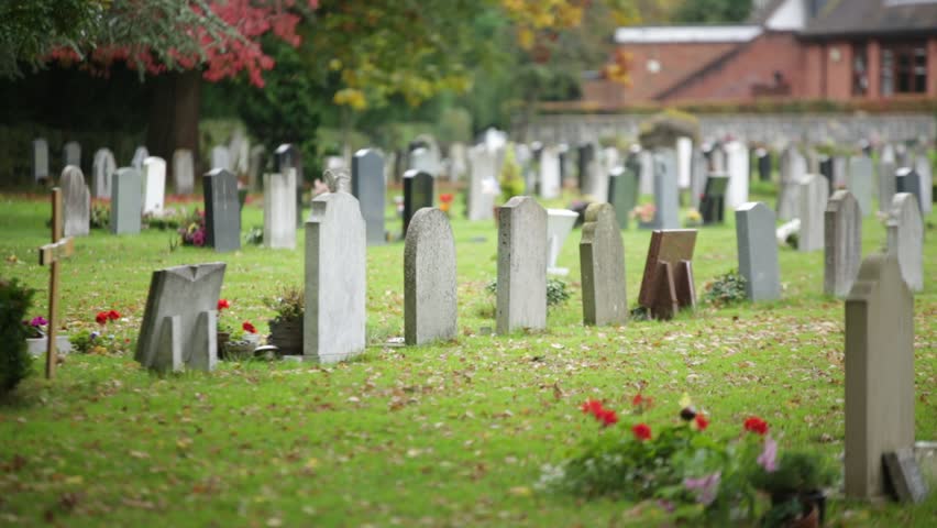 Spooky Cemetery Graves in England, Stock Footage Video (100 ...