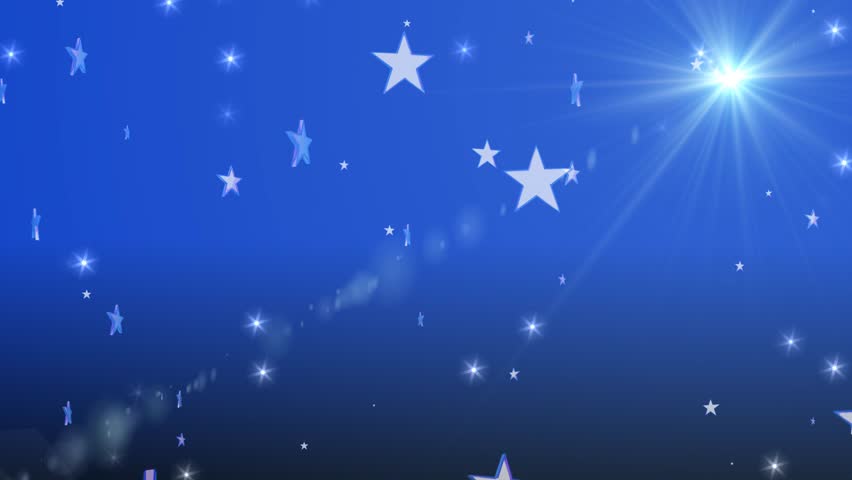 Stock video of stars blue blue abstract background | 13389899