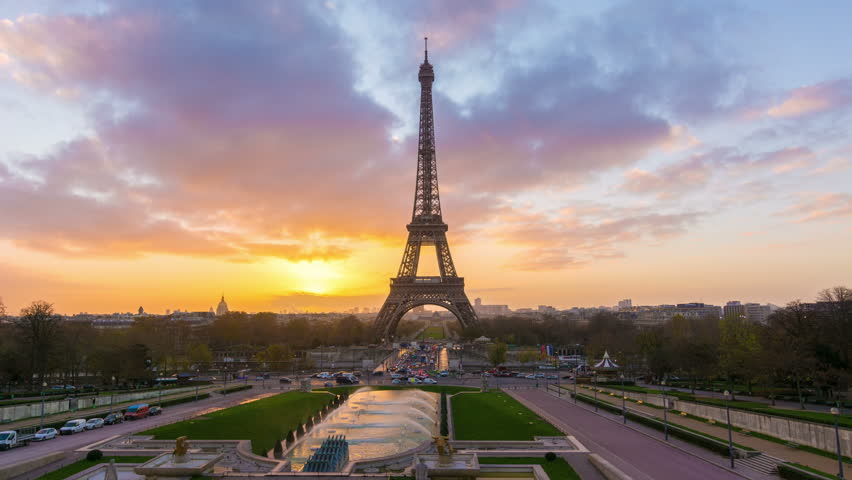 4k Timelapse of Paris at Stock Footage Video (100 Royalty