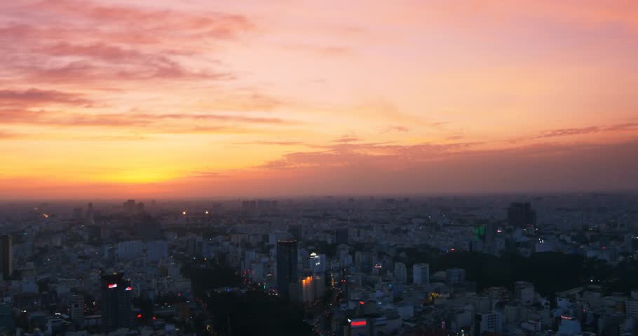 Beautiful Time Lapse Of The Los Angeles City Skyline At Sunrise Sunset ...