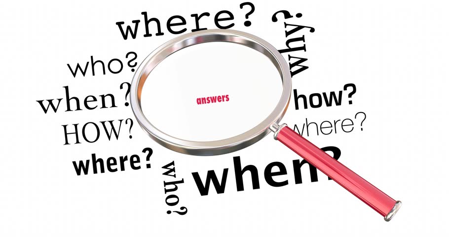 Answers Magnifying Glass Who What Stock Footage Video (100% Royalty ...