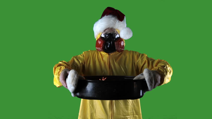 santa hazmat suit