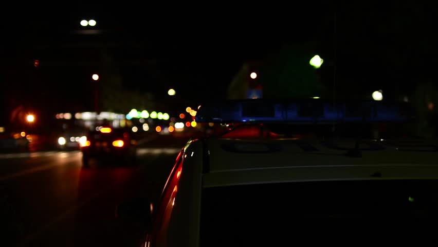 Police Lights Siren in the Stock Footage Video (100% Royalty-free