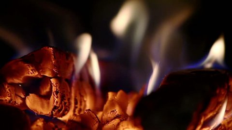 Peat Fire In Fireplace Stock Footage Video 100 Royalty Free