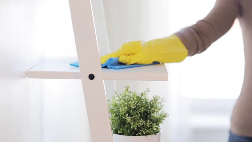 Best Way To Dust Furniture Concept people, housework and housekeeping concept woman with duster Best Way To Dust Furniture Concept people, housework and housekeeping concept woman with duster