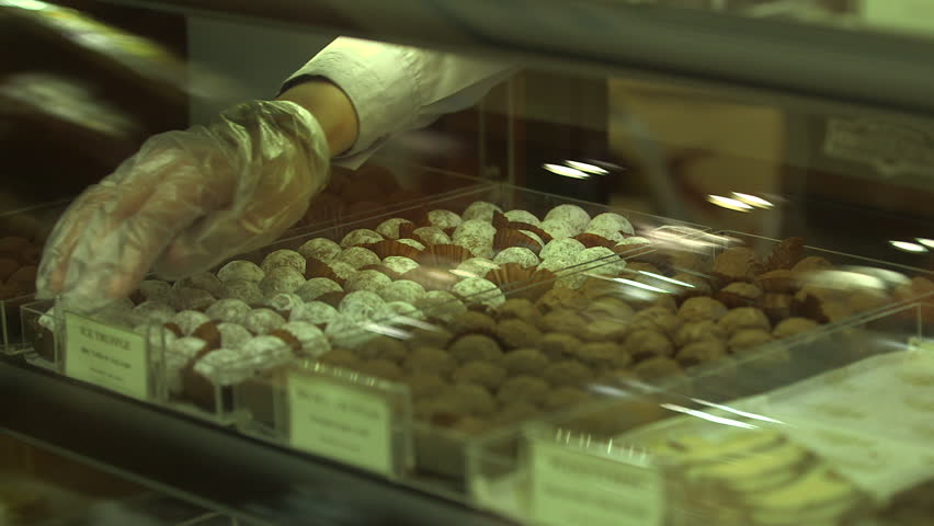 Chocolate Display View Of Hands Stock Footage Video 100