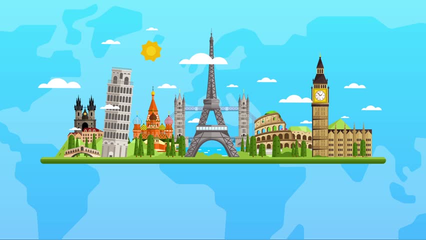 Welcome To Europe, Travel On The World Concept, Traveling Background