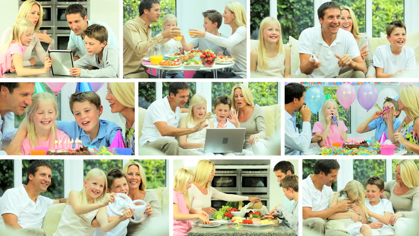 Montage of Young Caucasian Family Stock Footage Video (100 ...