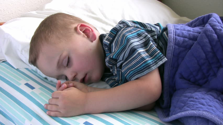 Boy Sleeping in His Bed. Stock Footage Video (100% Royalty ...