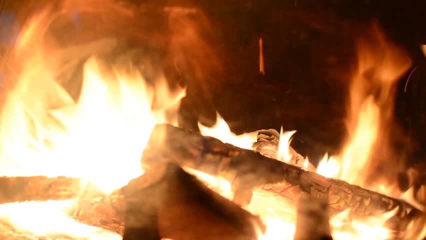 Burning Logs In Fireplace Stock Footage Video 100 Royalty Free