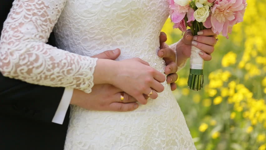 Yellow Flowers Wedding Dress