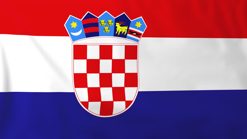 A Seamless Video Loop Of The Croatian Flag Waving. A Great National ...