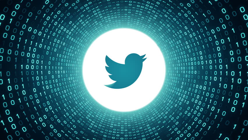 Editorial Animation: White Twitter Logo Stock Footage ...