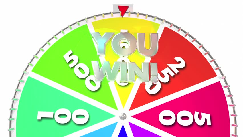 Youve Been Chosen Spinning Game Show Wheel Winner 3d Animation Stock ...