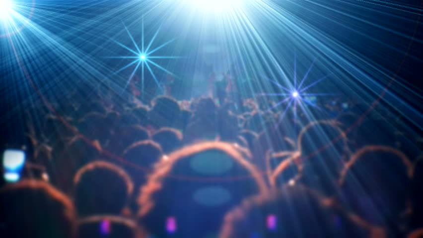 Crowd singing. Crowd singing