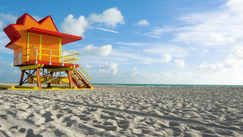 Miami Beach Liuard Stand The Best Beaches In World Timelapse Miami Beach Liuard Stand Scenic Sunny Day Tropical