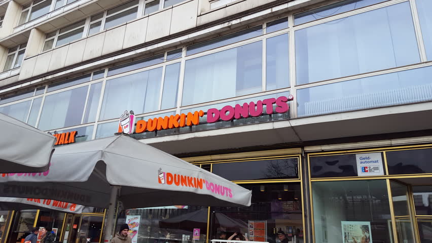 Circa February 2016 Dunkin Donuts Restaurant Shop