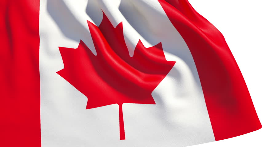 Canadian Flag Waving On Wind. Stock Footage Video 386440 | Shutterstock