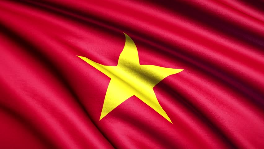 Stock Video Clip of Vietnam Flag 4K. Realistic Looping Animation With ...