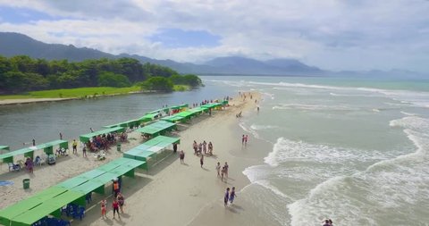 Kite And Surf Beach Spiaggia Stock Footage Video 100