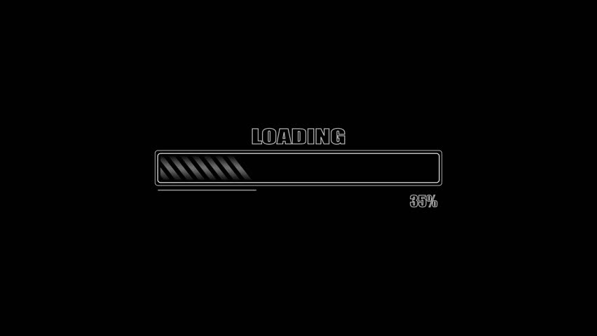 Loading Bar Animation On Black Screen Stock Footage Video 18705548 ...