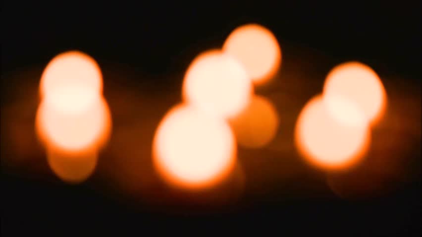 Blurred Candle Light In The Dark. Stock Footage Video 2750174 ...