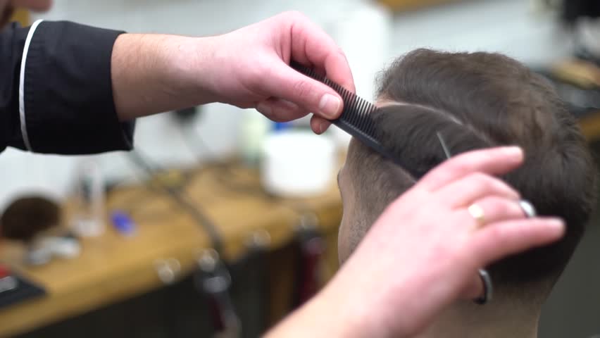Haircut Men Barbershop Mens Hairdressers Stock Footage Video 100 Royalty Free 24961349 Shutterstock
