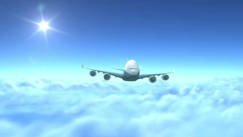 Airplane Flying Over Clouds 3d Animation Stock Footage Video (100%  Royalty-free) 2525879 | Shutterstock