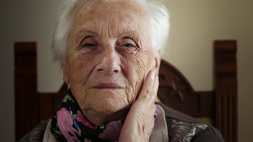 Pensive And Depressed Old Woman Looking The Camera Sad Old Woman S Portrait Stock Footage Video