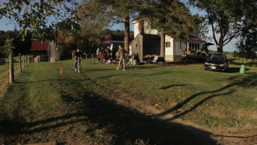 Bmx Rider Takes A Hard Crash On A Dirt Jump